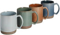 Mr. Coffee Dorsey 4-Piece Mug Set 18.5 oz Ceramic Coffee Cups with