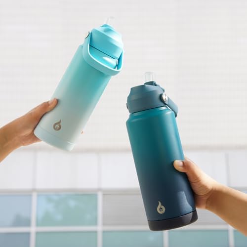 BJPKPK 24oz Insulated Water Bottle, Stainless Steel Bottle with Straw