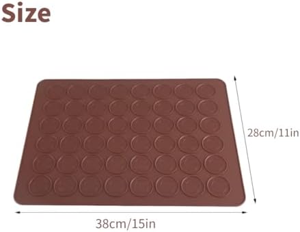 Cocoarm Macaron Silicone Mat, 48 Capacity Silicone Sheet Mat Baking