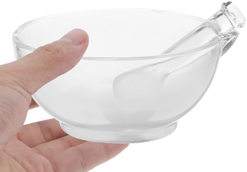 Glass Bowl and Pestle Set, Glass Mixing Grinding Container