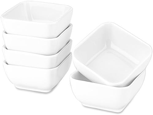 DELLING 3 Oz Ceramic Dipping Bowls Set of 6, Porcelain Soy Sauce Dish