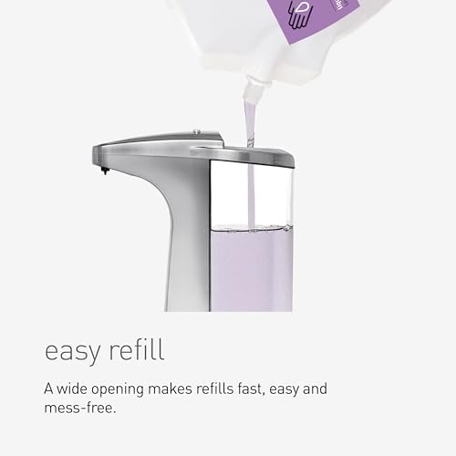 simplehuman 8 oz. Touch-Free Sensor Soap Dispenser, Brushed Nickel
