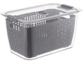 Cyrank Lettuce Keeper for Fridge, Produce Saver Container with Drain