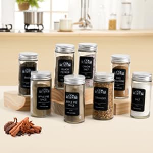 Tebery 30 Pack Round Spice Bottles Jars - Image 6