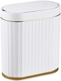 ELPHECO 2 Gallon Motion Sensor Bathroom Trash Can, White Gold
