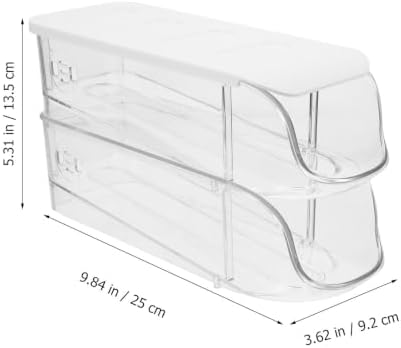 2pcs Drawer Style Egg Holder, Stackable Plastic Storage Organizer