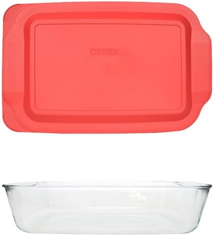 Pyrex 5Qt Glass Baking Dish with Red Lid