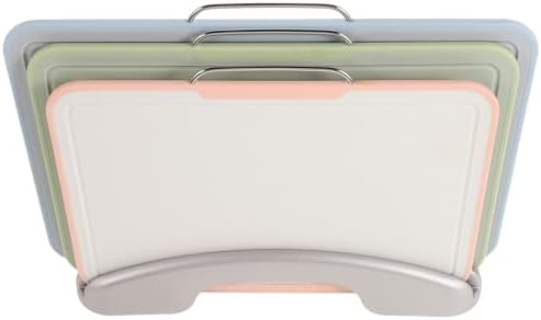 Plastic Cutting Board Set with Stand, PP Chopping Mats