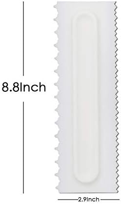 Mwellewm 4 Pcs/set Cake Scraper Decorating Plastic Sawtooth Comb