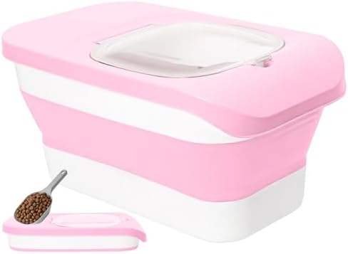 10-13 Lbs Airtight Dog Food Storage Container,Collapsible Pet Food