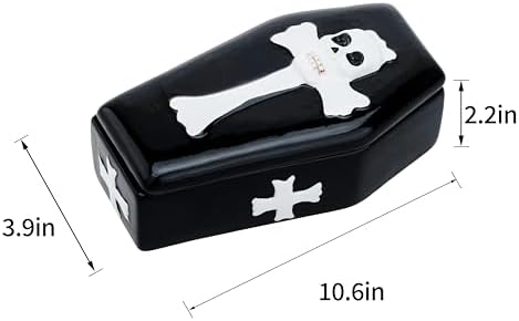 Halloween Butter Dish - Coffin Design, Ceramic, Perfect for Spooky