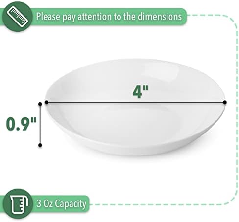 Brew To A Tea - Ceramic Porcelain Dipping Bowls, 3 Oz, Set of 12