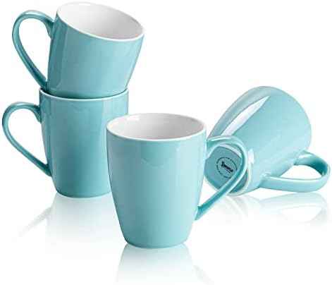 Sweese Porcelain Coffee Mugs - 16 Ounce (Top to the Rim) for Coffee
