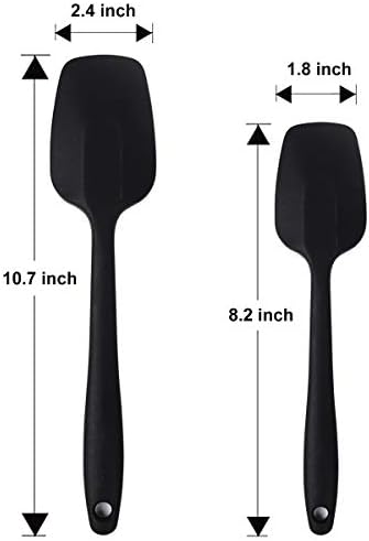 MOACC Silicone Spatulas, 8.2 inch Small Rubber Spoon Spatula Heat