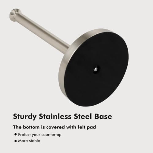 Paper Towel Holder, Brushed Nickel, Stainless Steel Base