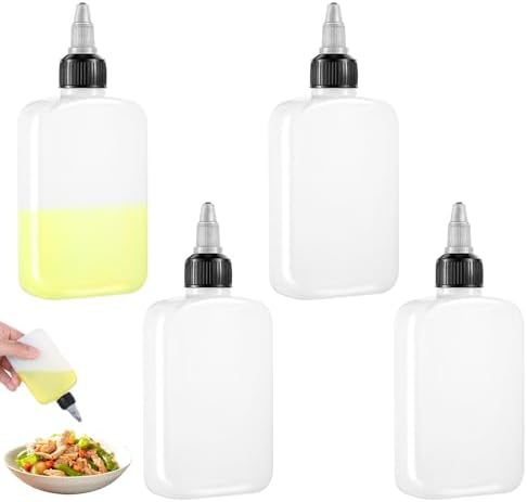 4 PCS Oil Dispenser Bottle for Camping & Cooking, 4oz Squeeze