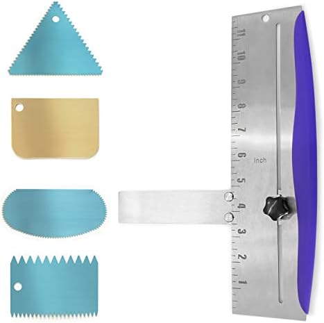 Bakers Best Buddy 12 Inch Adjustable Cake Smoother Tool for Icing and