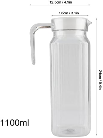 1 quart plastic pitcher with lid and spout 1l milk jug 500ml acrylic