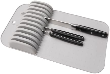 madesmart Classic In Drawer Knife Mat, 11 Knives, Grey