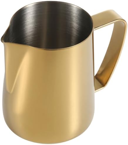 Milk Frothing Pitcher, 20oz/600ml Stainless Steel Espresso Steaming