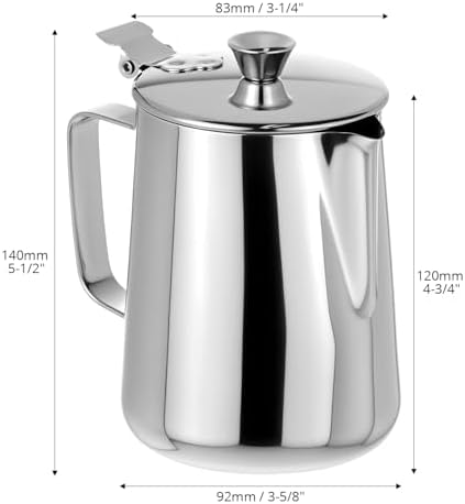QWORK 600 mL 304 Stainless Steel Coffee Cup, Milk Frothing Pitcher