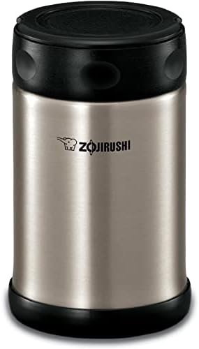 Zojirushi Steel Food Jar, Medium, Black/Stainless