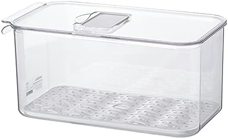 SANNO Vegetable Fruit Containers, Vented Fridge Organizer Bins