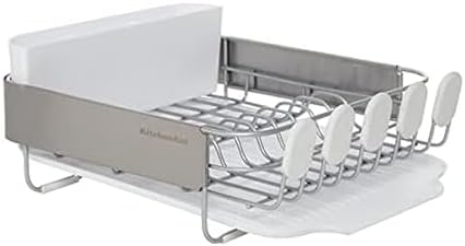KitchenAid Compact Satin Wire Rust Resistant, Expandable Dish Rack