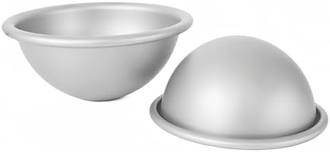 4 Inch Sphere Cake Pan Set, Aluminum Alloy Cute 3D Hemisphere Mold