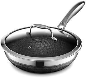 HexClad 10" Hybrid Nonstick Wok & Lid, Induction-Ready, Dishwasher Safe
