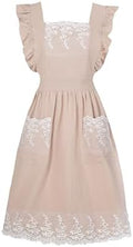 Aoomzoon Vintage Aprons for Women with Lace Ruffle, Cooking Kitchen