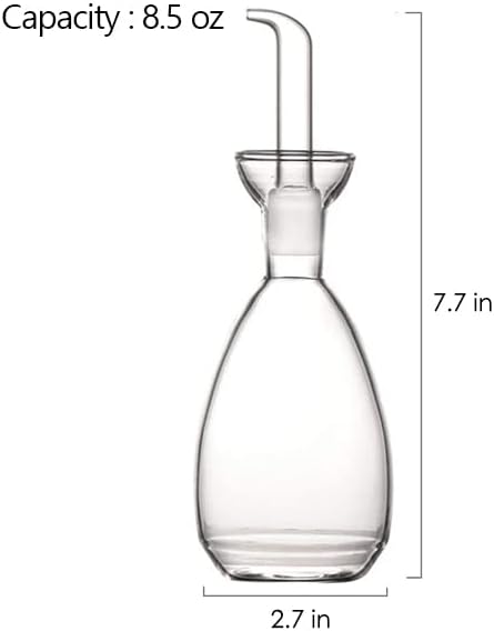 Affogato Glass Oil Bottle with Spout, Olive Oil Dispenser Vinegar Drizzler - Image 6