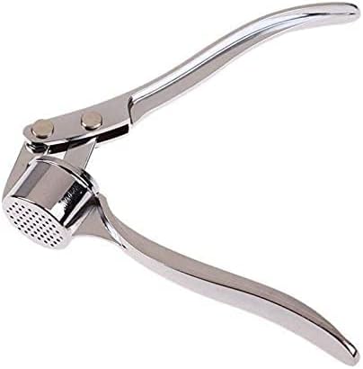 Zinc Alloy Garlic Press, Stainless Steel Look