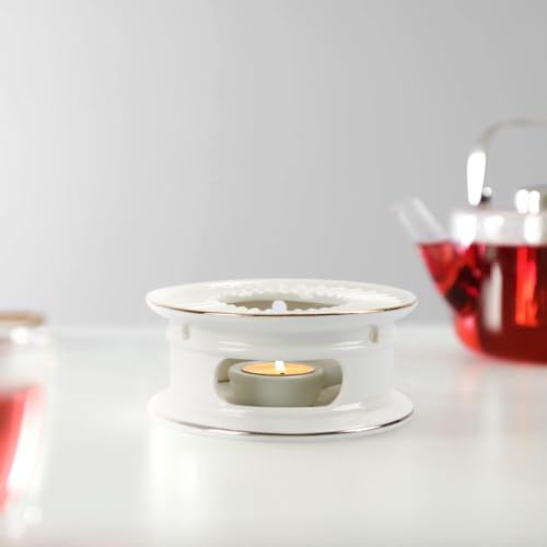 KAYCROWN Teapot Warmer, Ceramic Tea Warmer with Tealight Holder