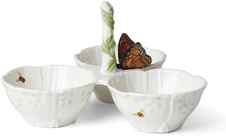 Lenox Butterfly Meadow Porcelain Chip and Dip Serving Set