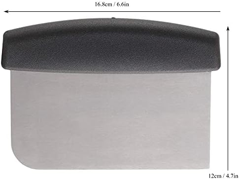 Multipurpose Bench Scraper Kitchen Utensil, Stainless Steel Metal