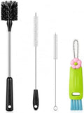 4 Pack Bottle Brush Set with Straw and Lid Brushes