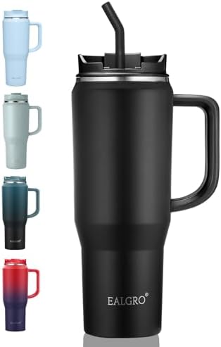 EALGRO 40 oz Tumbler with Handle, Insulated Tumblers with Lid and