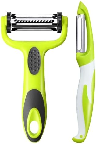 KOOSREEL Multifunctional Peeler Set, 3-in-1 Peeler, Straight Peeler