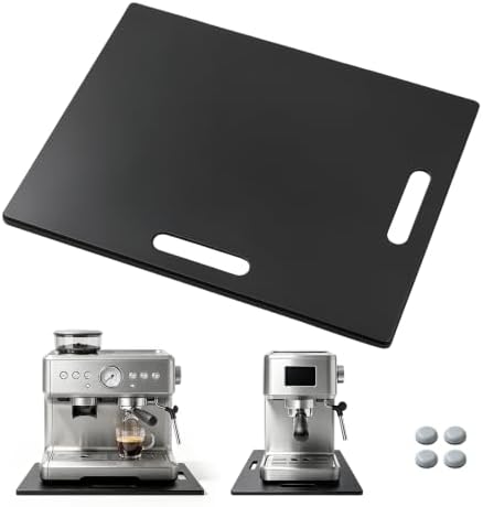 MACEVIA Appliance Slider, 360° Rolling Metal Sliding Tray for Coffee