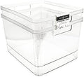Isaac Jacobs 2-Pack Clear Storage Bins, 11.5” x 14” x 9”