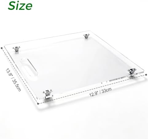 Acrylic Appliance Slider, 13" x 14", Clear