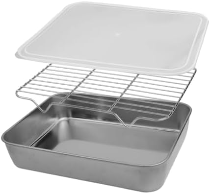 Quarter Sheet Pan with Rack Set(1 Tray+1 Cooling Rack+1 Cover)