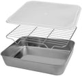 Quarter Sheet Pan with Rack Set(1 Tray+1 Cooling Rack+1 Cover)