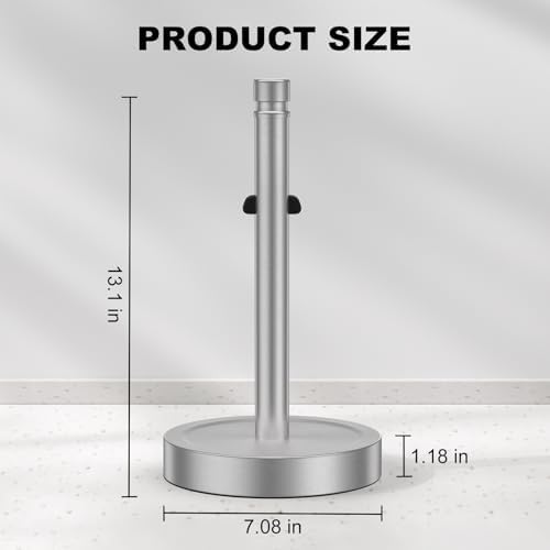 Nickel Paper Towel Holder, Countertop, Stainless Steel