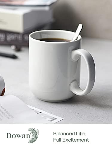 DOWAN Large Coffee Mug, 20 oz Ceramic White Coffee Mugs Set of 6