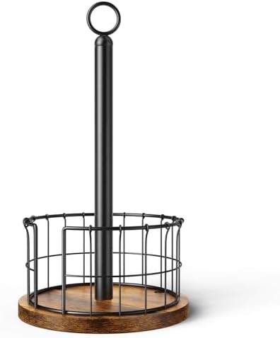 Homode Countertop Paper Towel Holder Stand, Rustic Brown