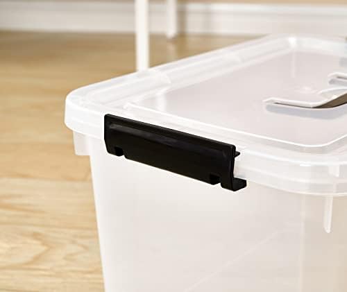 6 Quart Clear Storage Latch Boxes, 6-Pack