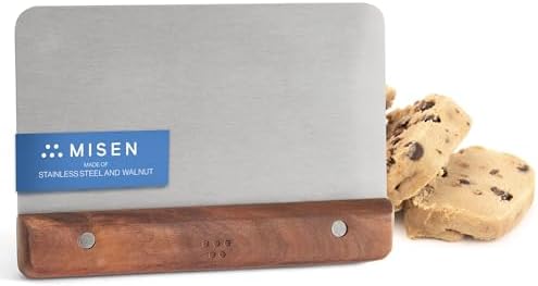 Misen Stainless Steel Bench Scraper - Versatile Food Scraper with