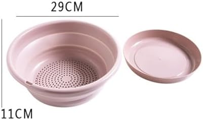 Drain Basket Multi-Function Collapsible Colander Round Silicone
